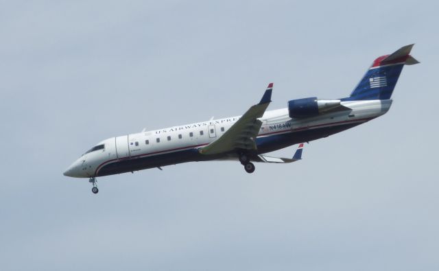 Canadair Regional Jet CRJ-200 (N418AW) - Shown here is an US Airways Express Canadair Regional Jet in the Summer of 2016.