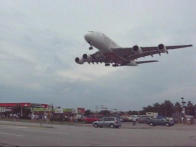 Airbus A380-800 (A6-EGA) - A380 Landing in Toronto