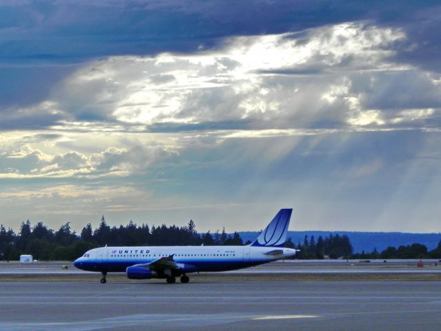 Airbus A320 (N411UA) - Seatac Airport Vista, Beautiful...