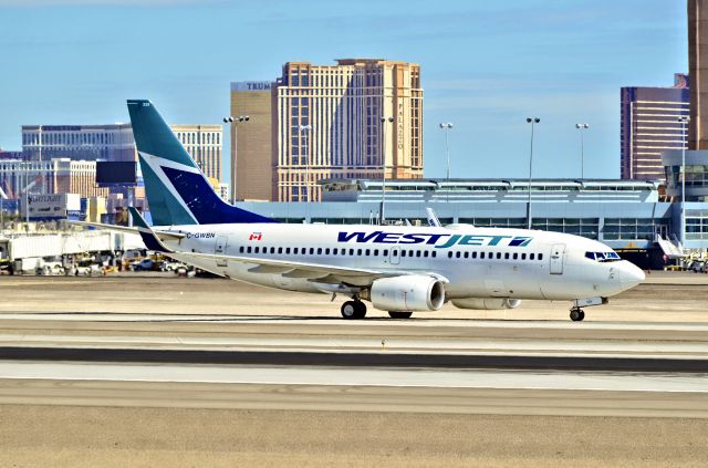 Boeing 737-700 (C-GWBN) - WestJet C-GWBN 2005 Boeing 737-7CT C/N 34155br /br /McCarran International Airport (KLAS)br /TdelCorobr /May 29, 2013