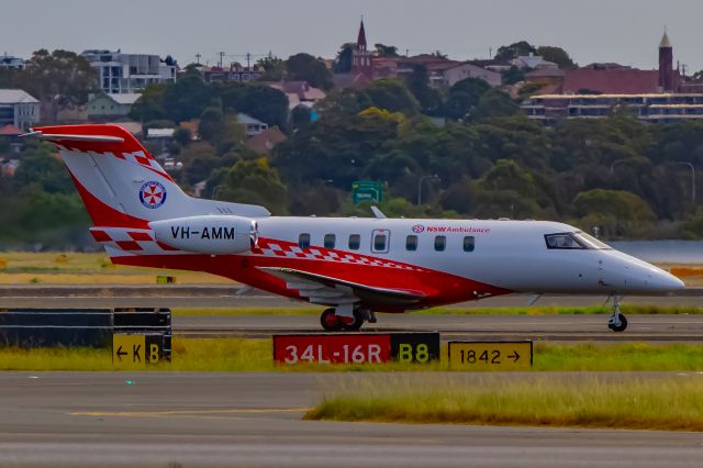 Pilatus PC-24 (VH-AMM) - NSW Air Ambulance service aircraft taxing off 34L.