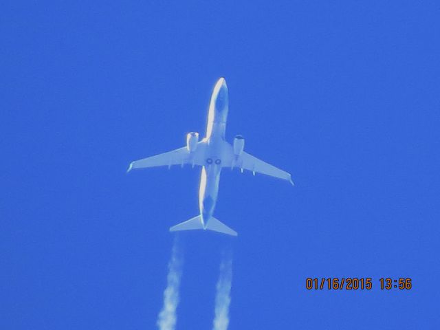 Boeing 737-800 (N559AS) - Alaska Airlines flight 38 from SEA to FLL over Baxter Springs Kansas (78KS) at 35,000 feet.