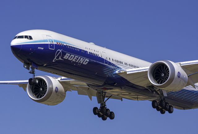 BOEING 777-9 (N779XW) - BOE001 landing at Spokane International on Sept. 1st 2020