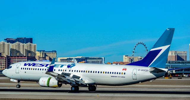 Boeing 737-800 (C-GOCD) - C-GOCD WestJet Boeing 737-8CT s/n 40832 - Las Vegas - McCarran International (LAS / KLAS)br /USA - Nevada, January 7, 2018br /Photo: Tomás Del Coro