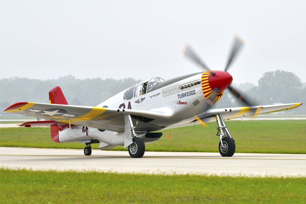 North American P-51 Mustang (N42A) - P-51C Mustang Tuskegee Airmen Red Tail at Thunder Over Michigan 2018.