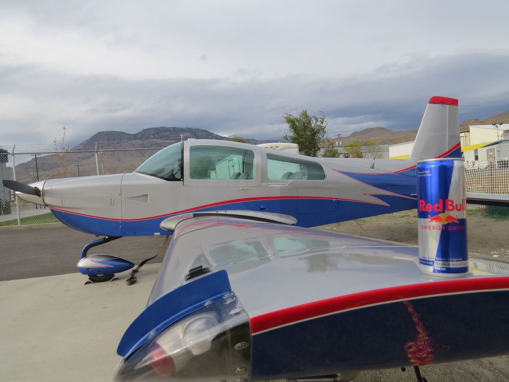 Grumman AA-5 Tiger (C-FBLY) - Red Bull does give you wings