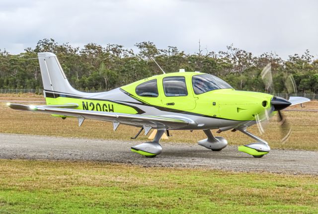 Cirrus SR22 Turbo (N20GH) - A brand new Cirrus SR22T G7 rolls out of YWVA for a departure to YBAF.