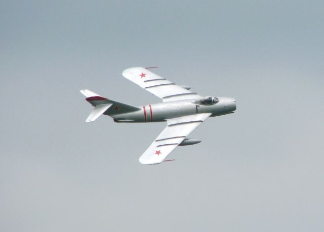 MIKOYAN MiG-17 (N217SH) - Performing at the Defenders of Liberty Airshow at Barksdale Air Force Base, Louisiana. Overcast and rainy. Not the best day to go to the airshow.