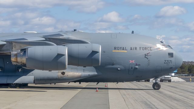 Boeing Globemaster III (ZZ-171) - RAF C17 at Bangor, Maine