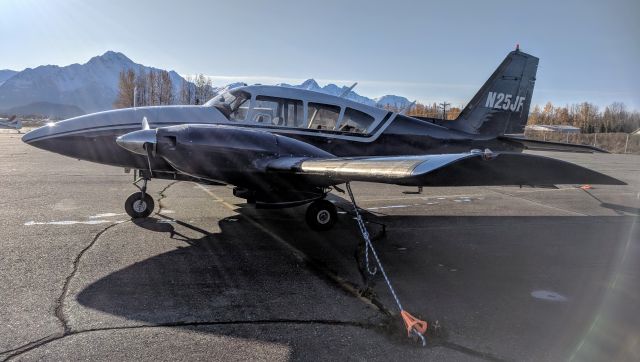 Piper Apache (N25JF) - Tie-down yard, Palmer Municipal Airport AK