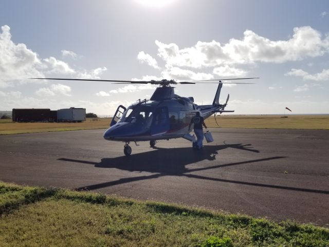 SABCA A-109 (N129AL) - N129AL preparing to depart Port Allen, HI (PHPA) for the Forbidden Isle of Ni'iahu.
