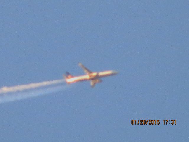 Boeing 737-900 (N38459) - United flight 1169 from LAX to IAD over Southeastern Kansas at 35,000 feet.