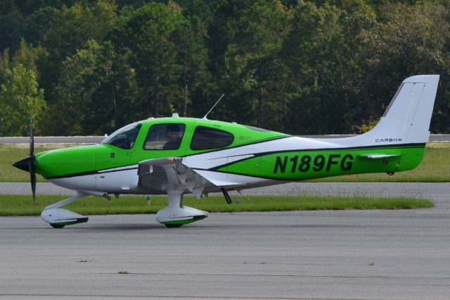 Cirrus SR-22 (N189FG) - FITZGERALD AVIATION LLC taxiing at KJQF - 9/30/18