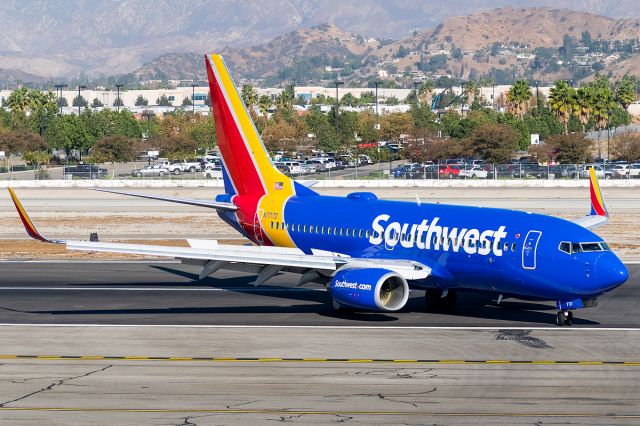 Boeing 737-700 (N7717D) - Off the runaway direct to gate goes this Southwest flight