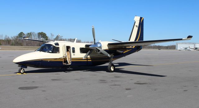 Rockwell Turbo Commander 690 (N97WT) - A Rockwell Turbo Commander 690 on the ramp at Thomas J. Brumlik Field, Albertville Regional Airport, AL - February 17, 2017.