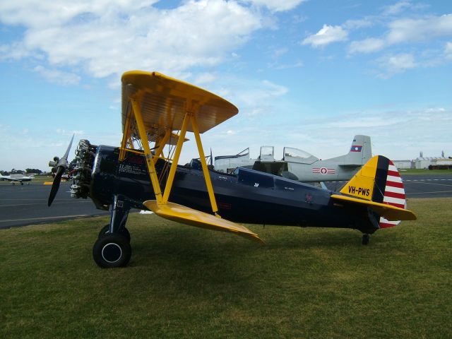 VH-PWS — - An immaculately restored Boeing Stearman at Moorabbin Australia