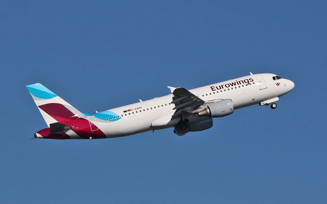 Airbus A320 (D-ABNI) - eurowings (ex-air berlin) a320-214 d-abni dep shannon after painting by iac 27/3/17.