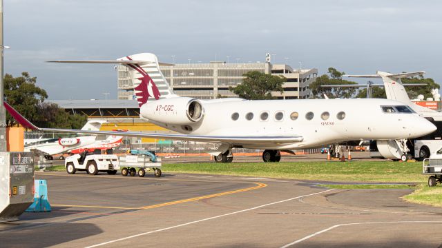 Gulfstream Aerospace Gulfstream G650 (A7-CGC) - Qatar executive's G650ER shutting down after a flight from Guangzhou-Sydney. 