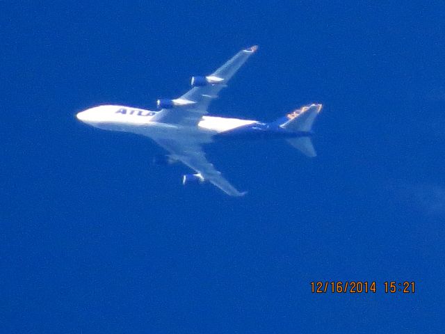 Boeing 747-400 (N477MC) - Atlas Air flight 2862 from SDF to PHX over Baxter Springs Kansas (78KS) at 38,000 feet.