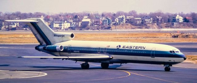 Boeing 727-100 (N8845E) - Logan 3-25-1973. As flight 66 from MSY to JFK, this A/C crashed at JFK 7-24-1975. During landing a sudden wind shear pushed the A/C to the ground killing 115 people.