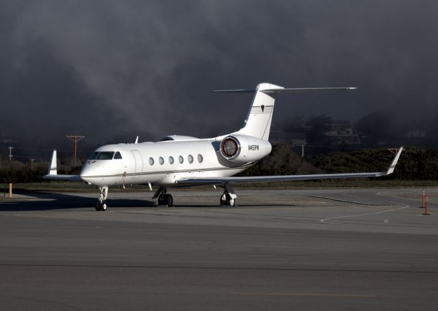 Gulfstream Aerospace Gulfstream IV (N451PW) - Feb 2015 at KMRY - AT&T Golf weekend 2015- this was Monday morning and this jet left later that day. The fog was nice enough to hang just back of the runways!