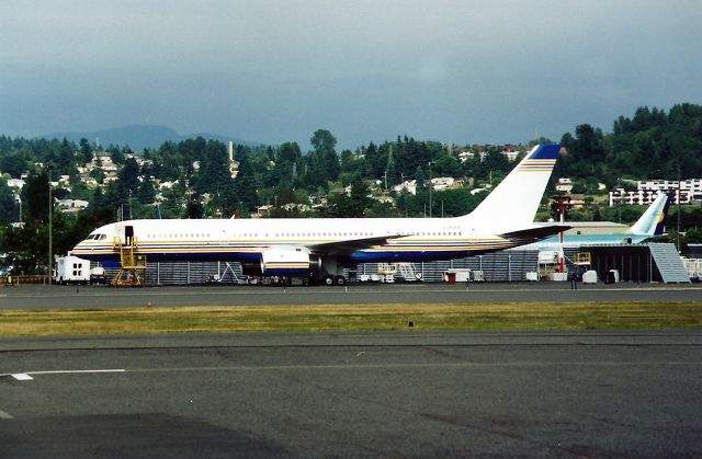 Boeing 757-200 (G-BUDZ) - KRNT - Private 757 at Boeing Renton G-BUDZ prior to delivery. View looking east.