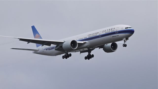 BOEING 777-300 (B-2099) - BOE396 on final to Rwy 16R to complete a flight test on 2/10/14. (LN:1173 cn 43219).