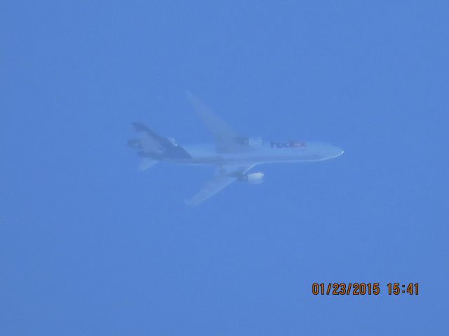 Boeing MD-11 (N587FE) - FedEx flight 311 from MEM to OAK over Southeastern Kansas at 36,000 feet.