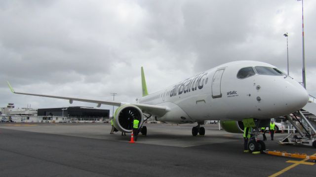 Airbus A220-300 (YL-AAS) - In Auckland on a demonstration tour for Airbus in November 2019.