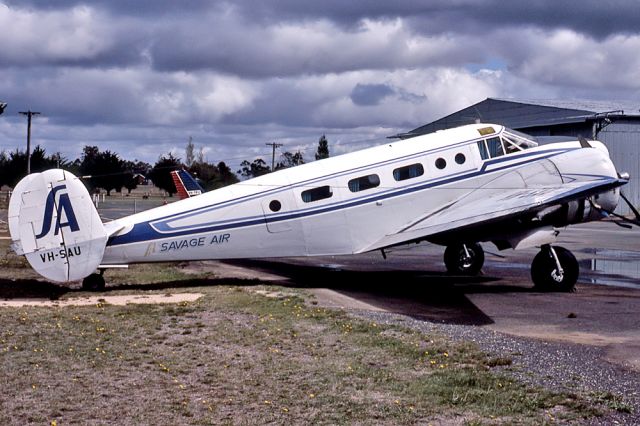 VH-SAU — - SAVAGE AIR - BEECH D18S - REG VH-SAU (CN A-499) - MOORABBIN AIRPORT VIC. AUSTRALIA - YMMB (12/4/1978)