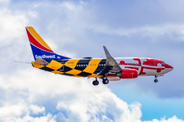 Boeing 737-700 (N214WN) - A Southwest Airlines 737-700 in Maryland One special livery landing at PHX on 2/26/23. Taken with a Canon R7 and Tamron 70-200 G2 lens.