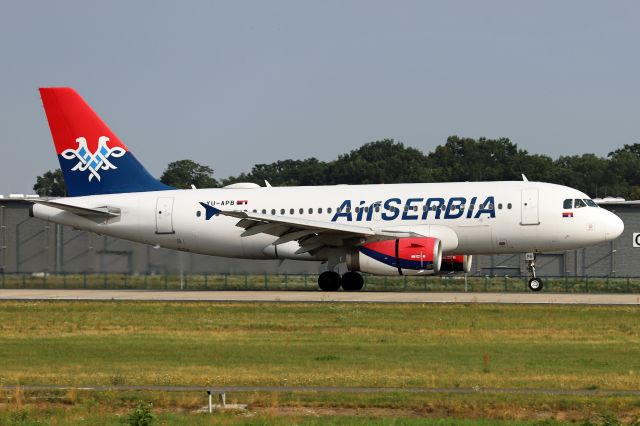 Airbus A319 (YU-APB) - Photo taken on August 5, 2021.