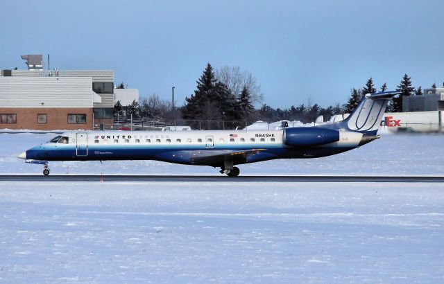 Embraer ERJ-145 (N845HK) - Leaving for Dulles International.