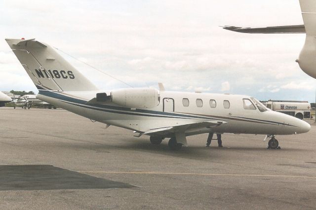 Cessna Citation CJ1 (N118CS) - Parked on the Atlantic Aviation ramp in Jun-06.br /br /Reregistered N774GE 22-Dec-07.