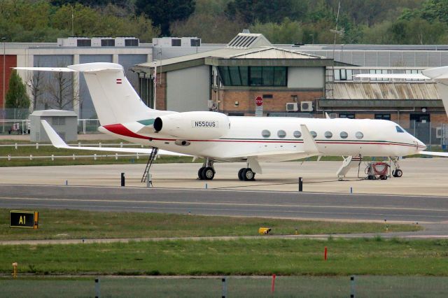 Gulfstream Aerospace Gulfstream V (N550US) - Parked on the East Apron on 22-Apr-22 three days before being exported back to Austria as OE-LSE.