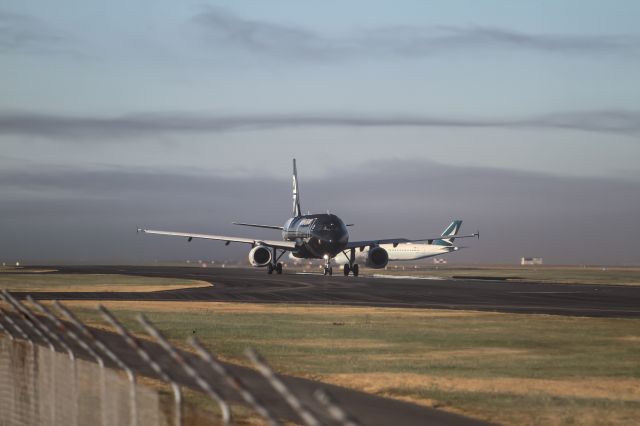 Airbus A320 (ZK-OAB) - Air New Zealand A320 departing Christchurch early morning runway 20 