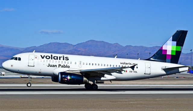 Airbus A319 (XA-VOL) - XA-VOL Volaris Airbus A319-132 (cn 2666) "Juan Pablo"  - Las Vegas - McCarran International (LAS / KLAS) USA - Nevada, January 7, 2012 Photo: Tomás Del Coro