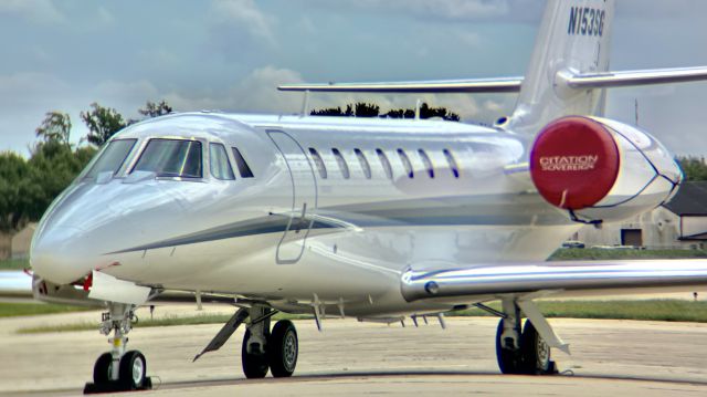 Cessna Citation Sovereign (N153SG) - N153SG, a frequent visitor at KHUF, parked during a several day stay.br /br /This aircraft is a 2006 Cessna 680 Citation Sovereign, SN 680-0101, owned by Great Dane Financial. 9/12/22.  