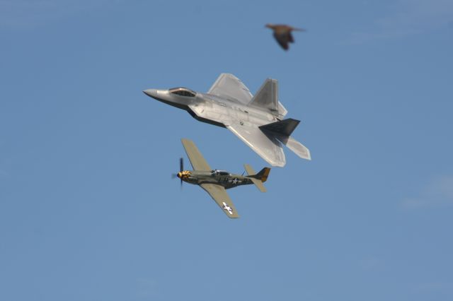 Lockheed F-22 Raptor — - Three Birds at Oshkosh 2015