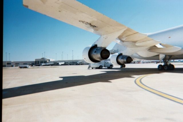 Boeing 747-200 (A6-GDP) - From the Dubai Royal AIr Wing, in Louisville for a horse charter this aircraft was used exclusively for transporting the horses for the Sultan of Dubai.