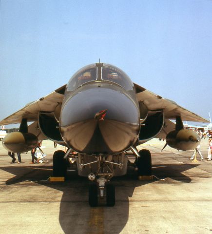 Grumman EF-111 Raven — - McGUIRE AIR FORCE BASE, WRIGHTSTOWN, NEW JERSEY, USA-MAY 1981: Seen on static display at the 1981 Open House and Air Show was this F-111 Aardvark.