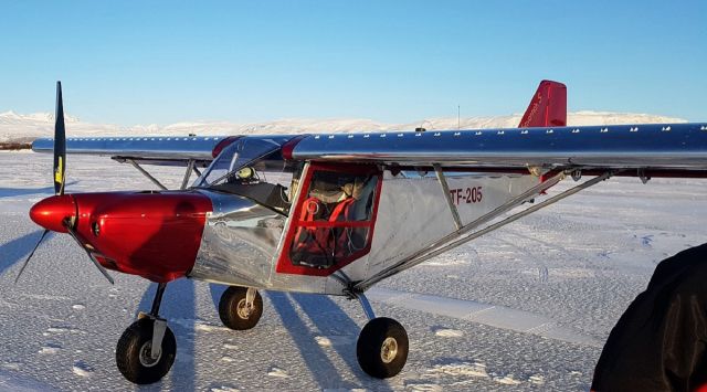 AEROTEC (2) MXP-740 Savannah (TF205) - Icelanding lake Apa in Iceland.