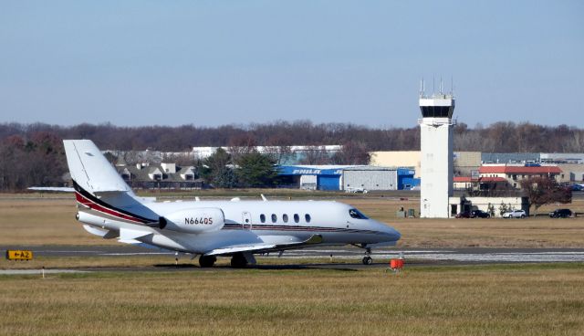 Cessna Citation Latitude (N664QS) - Taxiing for departure is this brand new Cessna Citation Latitude 680A in the Autumn of 2019.