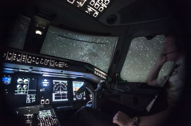 Embraer 170/175 (N123SY) - E175:Spaceship edition<br><br>Felt like we had blasted off into space enroute to SLC from SFO. 3am on a crystal clear night with no light pollution gives you some spectacular views of the Milky Way!