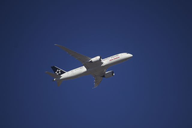 Boeing 787-8 (VT-ANU) - Banking just past my house headed for Delhi.