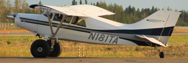 — — - Maule fueld and her owner checking the skies before taxing onto the active.