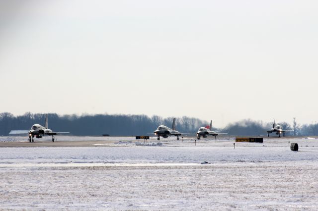 Northrop T-38 Talon (AFR70571) - Vance Air Force Base OK T-38's on the long taxi to departure.br /br /Green Bay Packers vs Washington Redskins Football Game Fly-Over 12-8-19