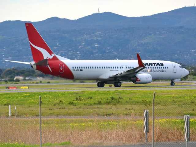 Boeing 737-800 (VH-VYB) - On taxi-way heading for take off on runway 05. Thursday, 12th July 2012.