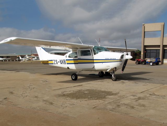 Cessna Centurion (ZS-AVB) - At Grand Central, South Africa.