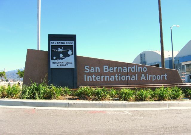 — — - At San Bernardino International Airport